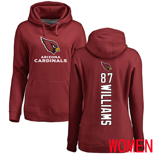 Arizona Cardinals Maroon Women Maxx Williams Backer NFL Football #87 Pullover Hoodie Sweatshirts